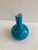Ceramic Ming Style Turquoise Small Porcelain Vase Mid Century For Sale - Image 7 of 8