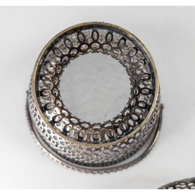 20th Century Silverplate Reticulated Openwork Decorative Basket or Candy Dish For Sale - Image 10 of 13