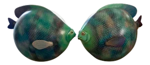 Sergio Bustamante Signed Ceramic Fish Sculptures - a Pair