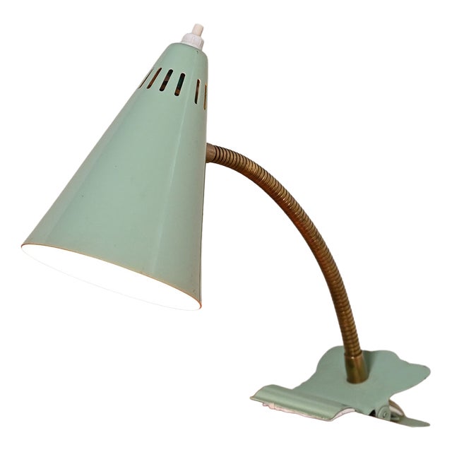 Metal Clamp Lamp, Scandinavia, 1950s For Sale