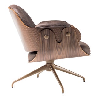 Plywood, Walnut & Leather Low Lounger Armchair by Jaime Hayon For Sale