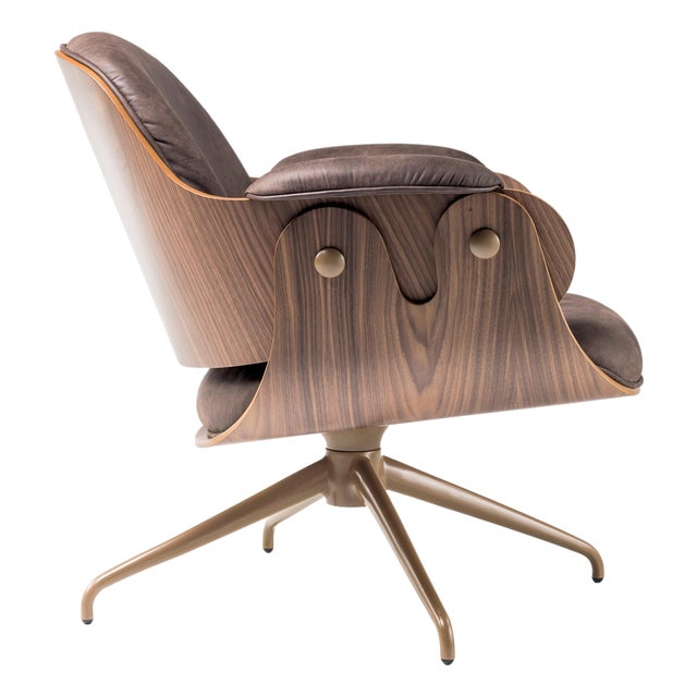 Plywood, Walnut & Leather Low Lounger Armchair by Jaime Hayon For Sale