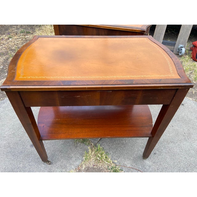 1970s Vintage Mid Century Modern Side End Table Set of 2 For Sale - Image 5 of 12