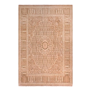 Medallion 1990's Pak-Persian Tan/Tan Wool Rug - 9'0'' X 11'6'' For Sale