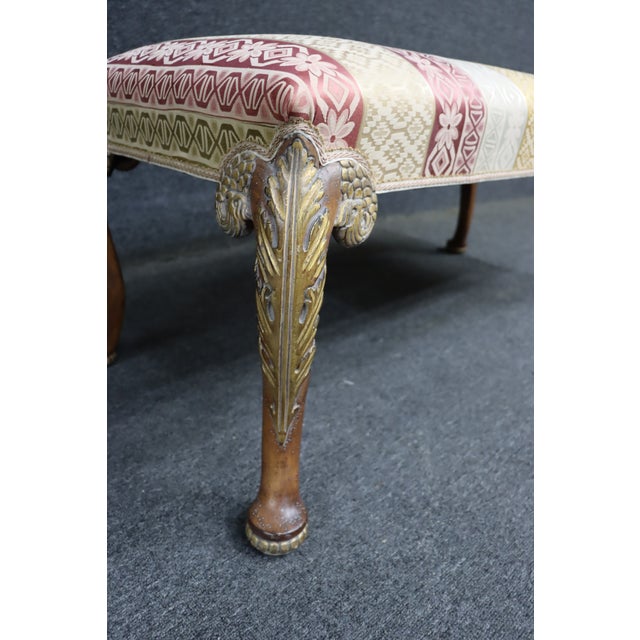 Queen Anne Style Paint Decorated Window Bench For Sale In Philadelphia - Image 6 of 12