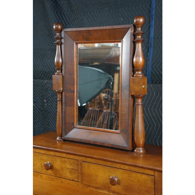 Wood Antique Victorian Plum Pudding Mahogany Washstand Vanity W Mirror 62" For Sale - Image 7 of 18