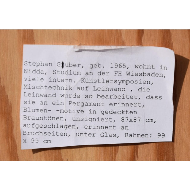 Stephan Guber *1965 Bad Nauheim ‘The Bearing of Fruit’ (in the plant realm) Unsigned, small label on the reverse with...