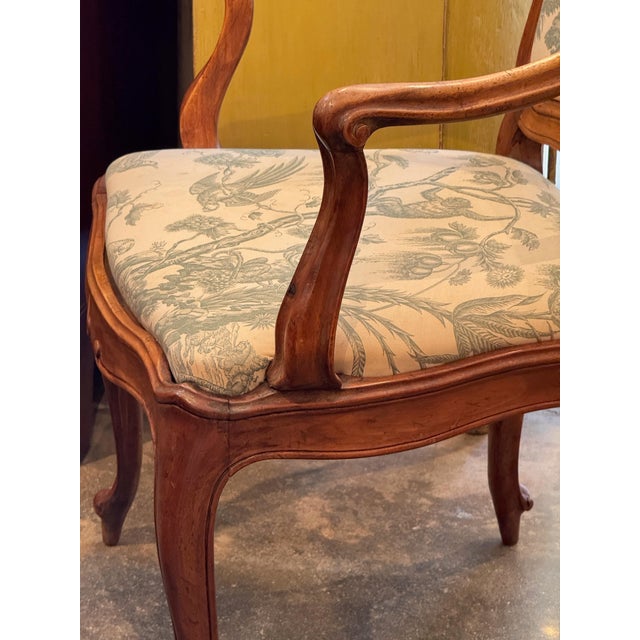 Brown Pair of 19th Century French Walnut Armchairs For Sale - Image 8 of 13