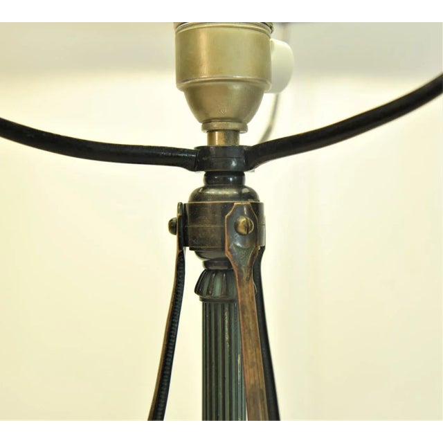 Swedish Grace Bronze Patinated Metal and Glass Table Lamp, Sweden For Sale - Image 6 of 13