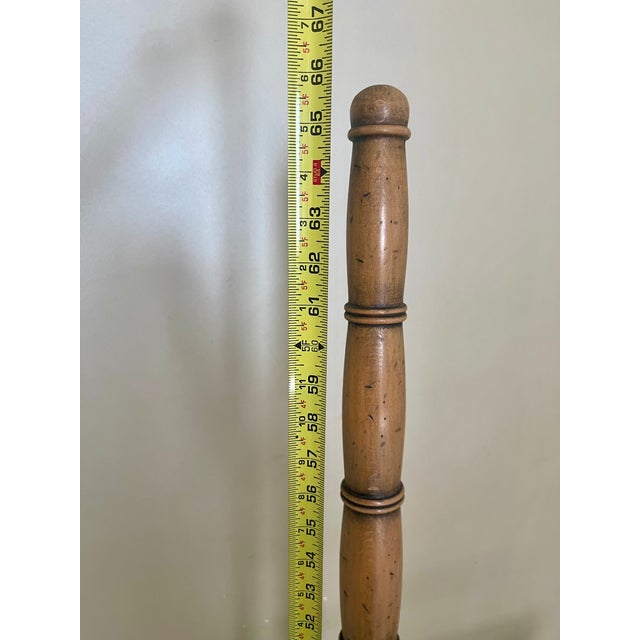 Antique Italian Spiral Library Steps – Solid Wood – Made in Italy For Sale - Image 4 of 15