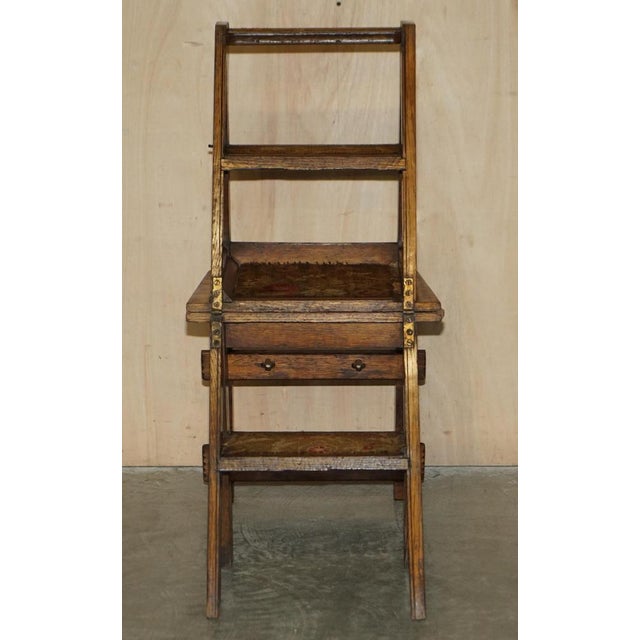 Antique Arts and Crafts Metamorphic Library Steps, 1880s For Sale - Image 17 of 18