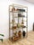 Vintage Milo Baughman Style Brass Tone Etagere Shelf Vintage Hollywood Regency For Sale In Tampa - Image 6 of 17
