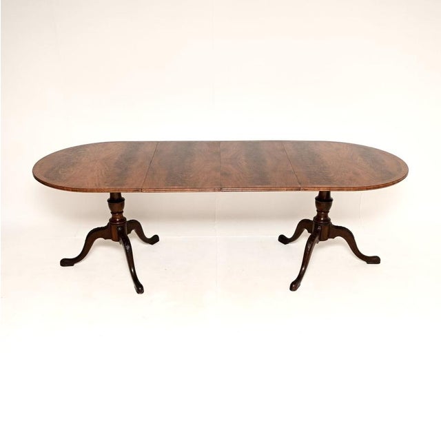 Antique Georgian Style Walnut Extendable Dining Table, 1900 For Sale - Image 11 of 11