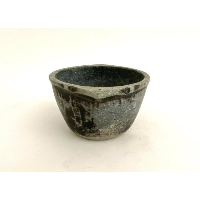 Primitive Limestone Hand-Carved Vessel Bowl For Sale - Image 4 of 8