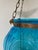 19th Century 19th Century English Blue Glass Bell Jar Hanging Lantern For Sale - Image 5 of 7