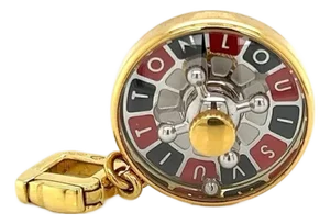 Mid 20th Century Louis Vuitton 18k Yellow Gold Roulette Game Wheel Charm Pendant