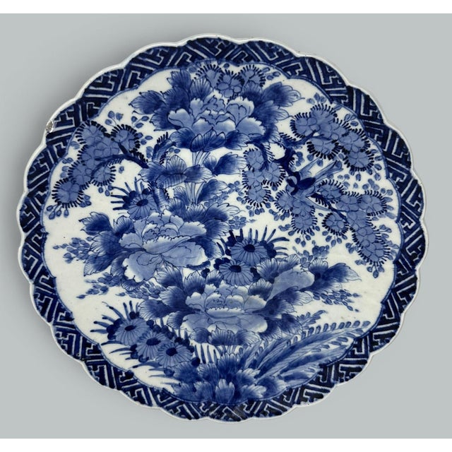 A Very Fine Quality heavy gauge and quite heavy hand painted Japanese Porcelain Circular Charger featuring stunning...