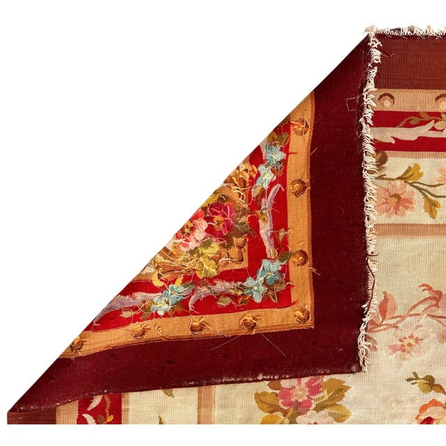 Neoclassical Elegance: A 19th-Century French Aubusson Tapestry For Sale - Image 15 of 15
