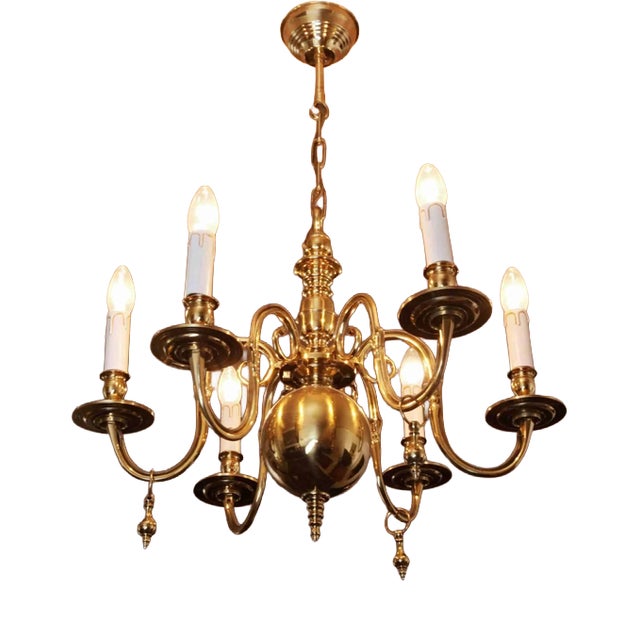 19th Century Bronze Chandelier For Sale