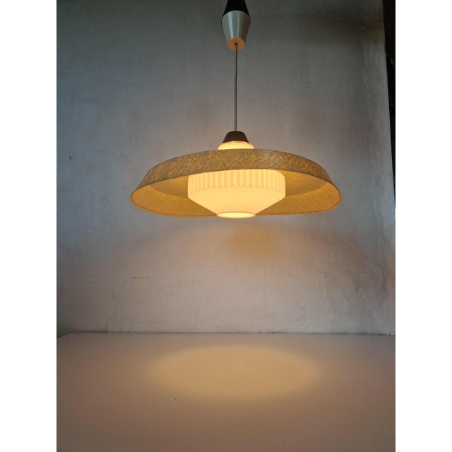 Philips Fiberglass Pendant Lamp by Louis Kalff for Philips, 1950s For Sale - Image 4 of 14