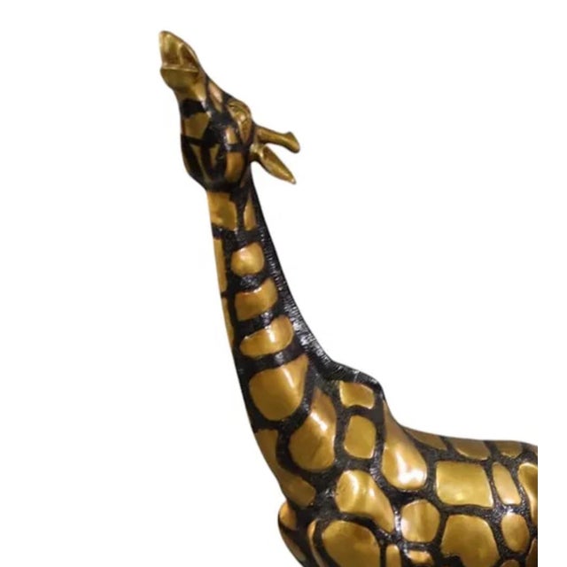 Metal Pair Large Late 20th Century Brass Giraffes, After Sergio Bustamante For Sale - Image 7 of 9