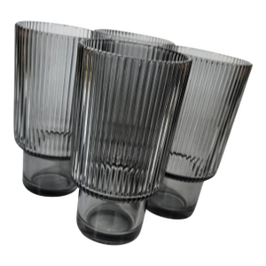 1990s Gray Danish Modern Tumblers - Set of Four