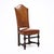 French Four Louis XIII Style Leather Dining Chairs For Sale - Image 3 of 9