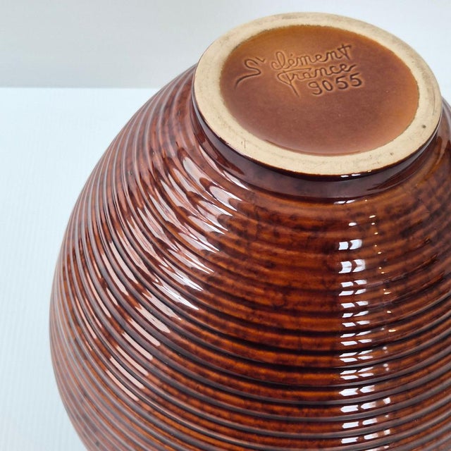 1960s Vintage French Ceramic Vase from Saint-Clement, 1960s For Sale - Image 5 of 9