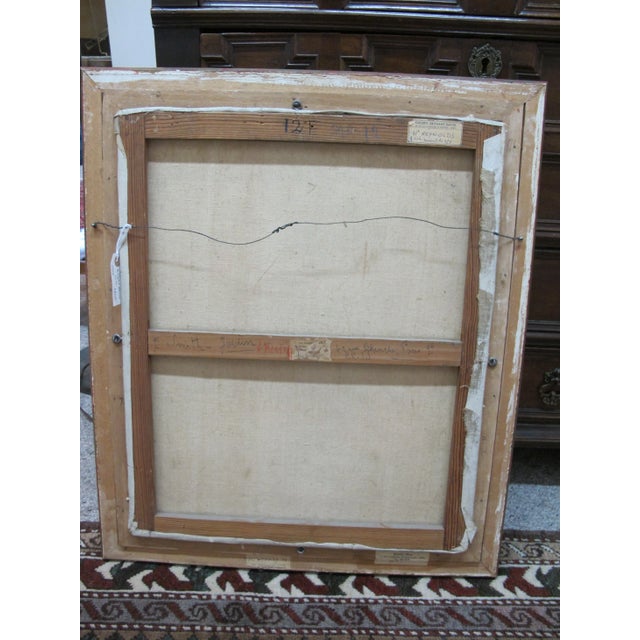 Francis Smith Gilt Framed Figural Garden Signed Oil Painting Jardin For Sale - Image 10 of 10