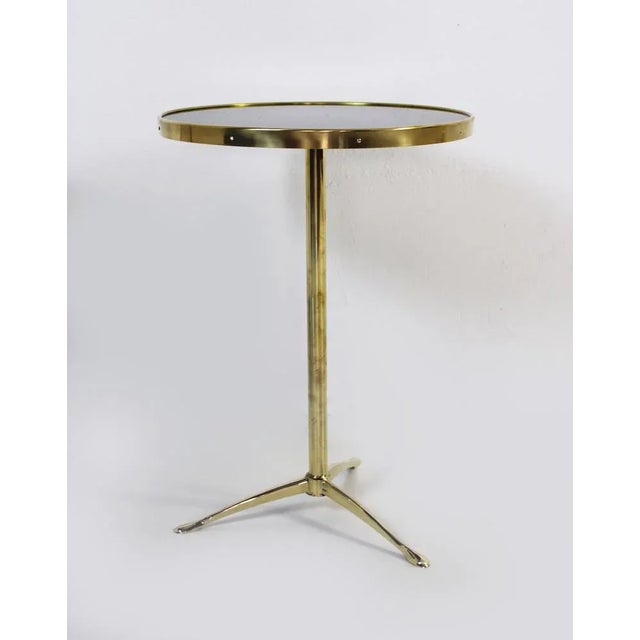 Metal Vintage Table with Brass Structure For Sale - Image 7 of 8