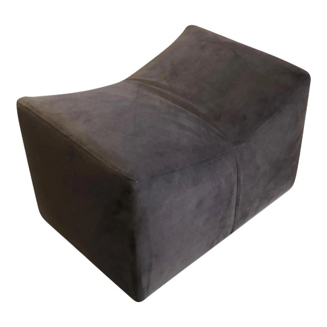 Milo Baughman for Thayer Coggin Saddle Ottoman in Velvet For Sale