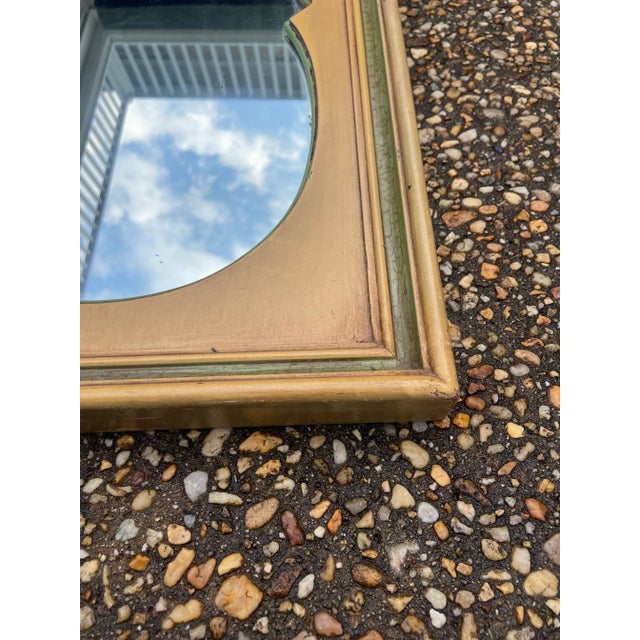 Wood Vintage Mid Twentieth Century Distressed Country French Trumeau Mirror For Sale - Image 7 of 8