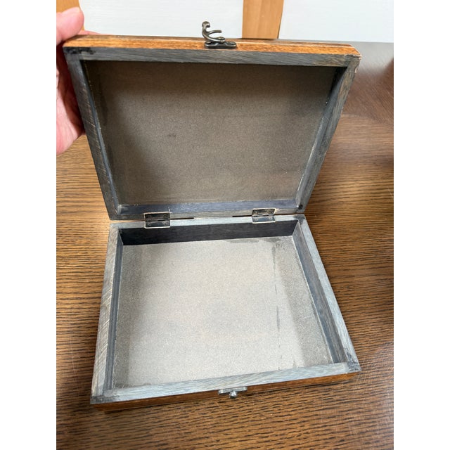 Late 20th Century Agate Slice, Marble, Wood Keepsake Box For Sale - Image 5 of 12