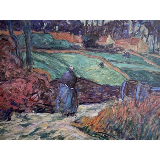 1920s Pont-Aven School Artist, Breton Countryside, 1920s, Gouache, Framed For Sale - Image 5 of 9
