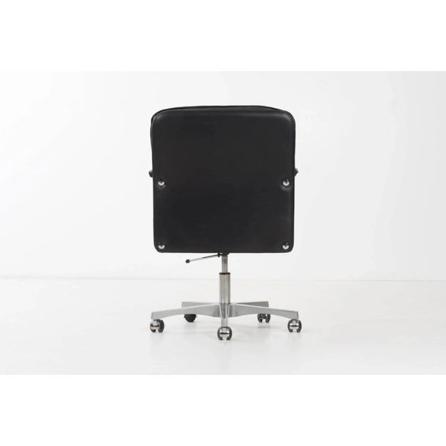 1970s 1970s Vintage Mariani Leather Desk Chair For Sale - Image 5 of 10