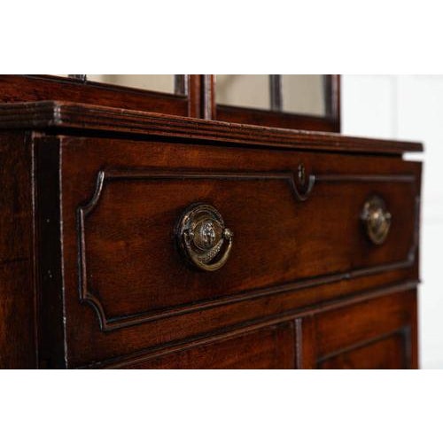 George III English Mahogany Glazed Bookcase Secretaire, 1800s For Sale - Image 14 of 18