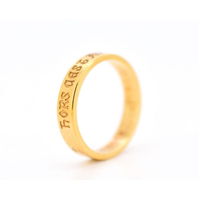 2000 - 2009 Mellerio - l'Annel - 18-Carat Gold Ring With Provençal Inscription, Size 6 For Sale - Image 5 of 5