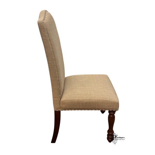 Early 21st Century Vintage Traditional Farmhouse Style Upholstered Dining Chairs - Set of 4 For Sale - Image 5 of 12