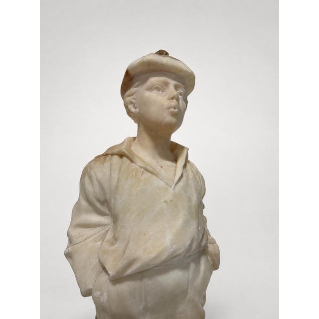Victor Szczeblewski (Polish 1859-1901), "Mousse Siffleur" Marble Sculpture For Sale - Image 4 of 9