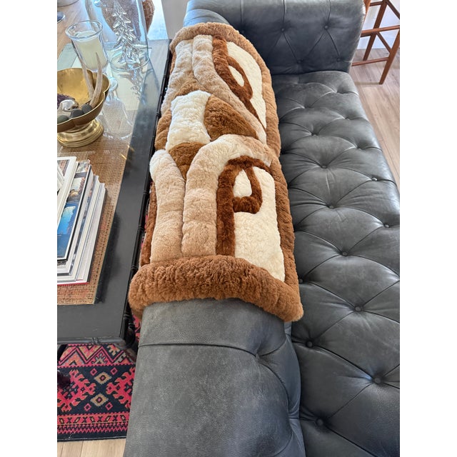 Late 20th Century Alpaca Fur Throw Rug For Sale - Image 5 of 8