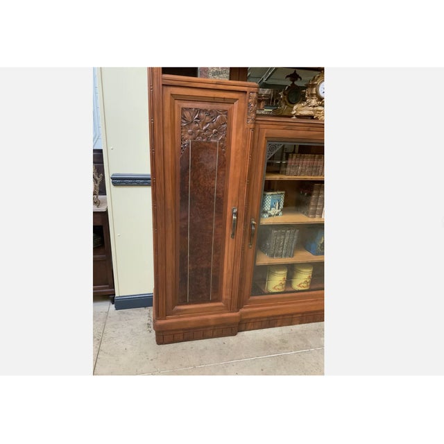 Vintage Bookcase inn Walnut, 1920s For Sale - Image 3 of 12