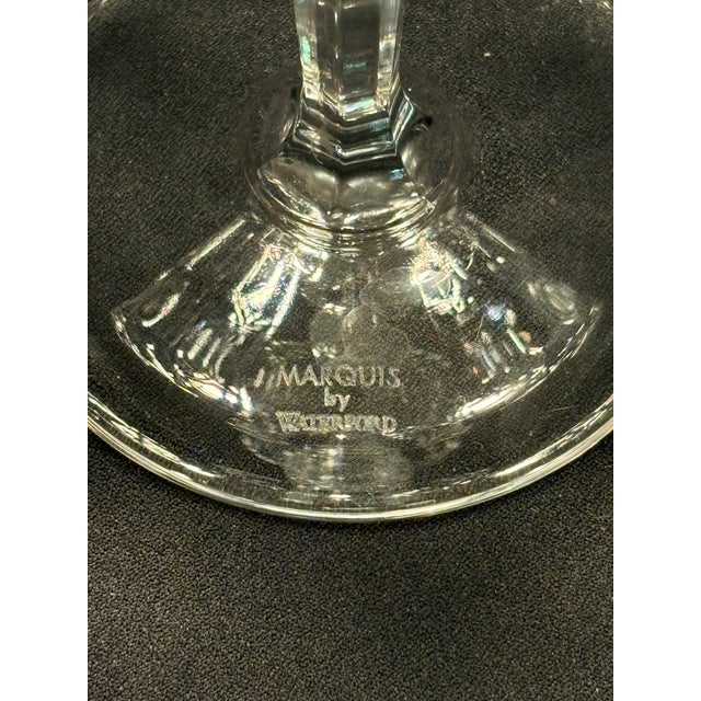 Transparent Set of Four Marquis by Waterford Water Goblets in the Sparkle Pattern For Sale - Image 8 of 9