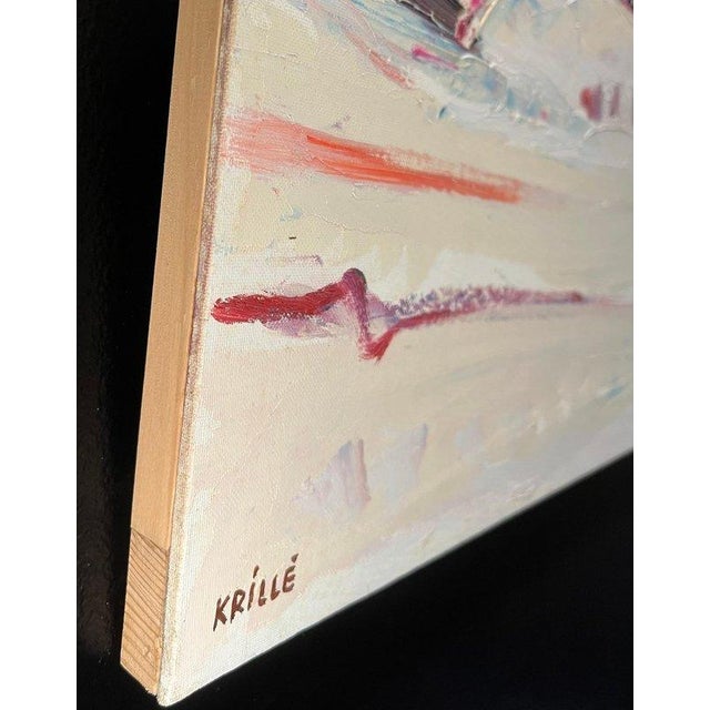 Jean Krille, Landscape 139, Oil on Canvas Board For Sale - Image 8 of 10