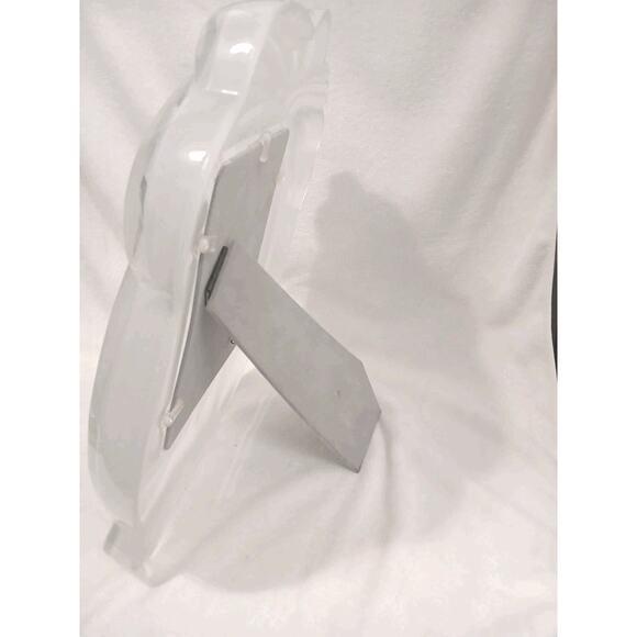 2000 - 2009 Mikasa Large 15x14 Crystal Bow Frame for 7x9 Picture Wedding Regency Frosted For Sale - Image 5 of 15