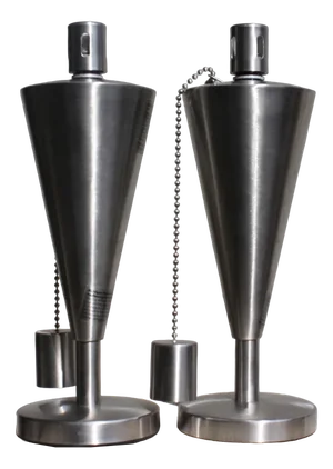 Vintage Stainless Steel Oil Table Lamp, Germany, 1980s, Set of 2