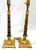 Vintage Hollywood Regency Style Gold Leaf Column Candlestick Lamps- A Pair For Sale In West Palm - Image 6 of 18