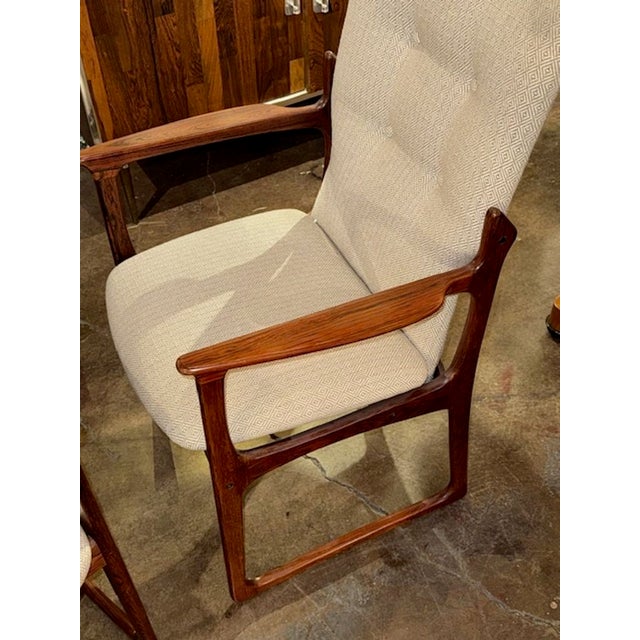 Brown Pair of Mid Century Modern Rosewood Danish Armchairs For Sale - Image 8 of 8