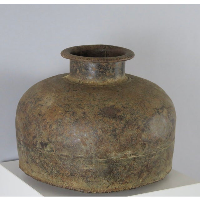 Indian Antique Indian Iron Water Vessel For Sale - Image 3 of 4