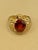 4.5 Ct Natural Spessartine Garnet & Diamond Ring 18 Karat Yellow Gold For Sale - Image 9 of 18