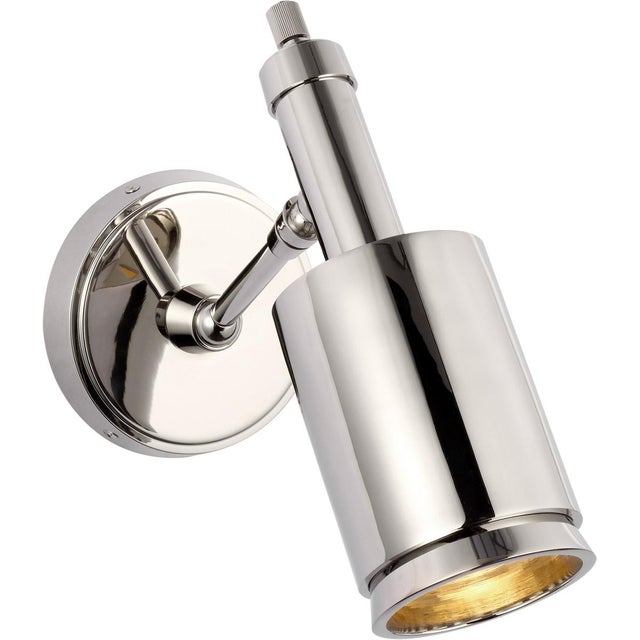 Modern Thomas O'Brien for Visual Comfort Signature Anders Small Articulating Wall Light in Polished Nickel For Sale - Image 3 of 4